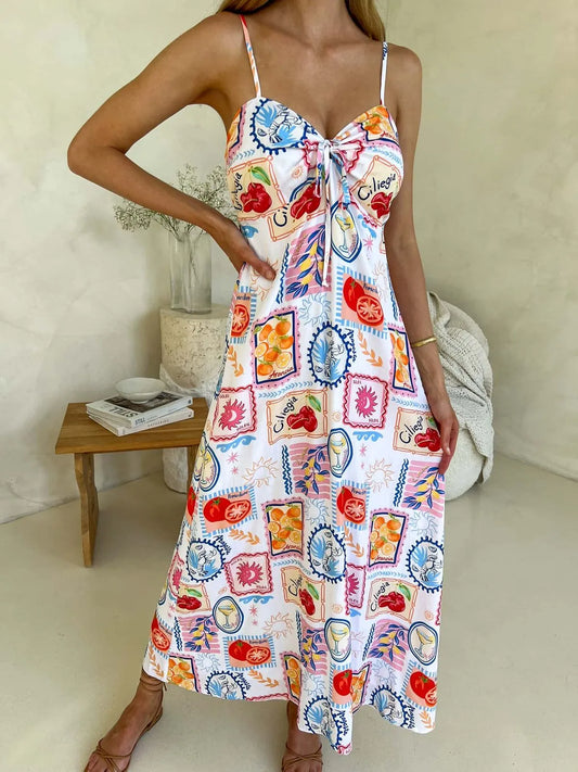 The Cameo Holiday Print Maxi Dress